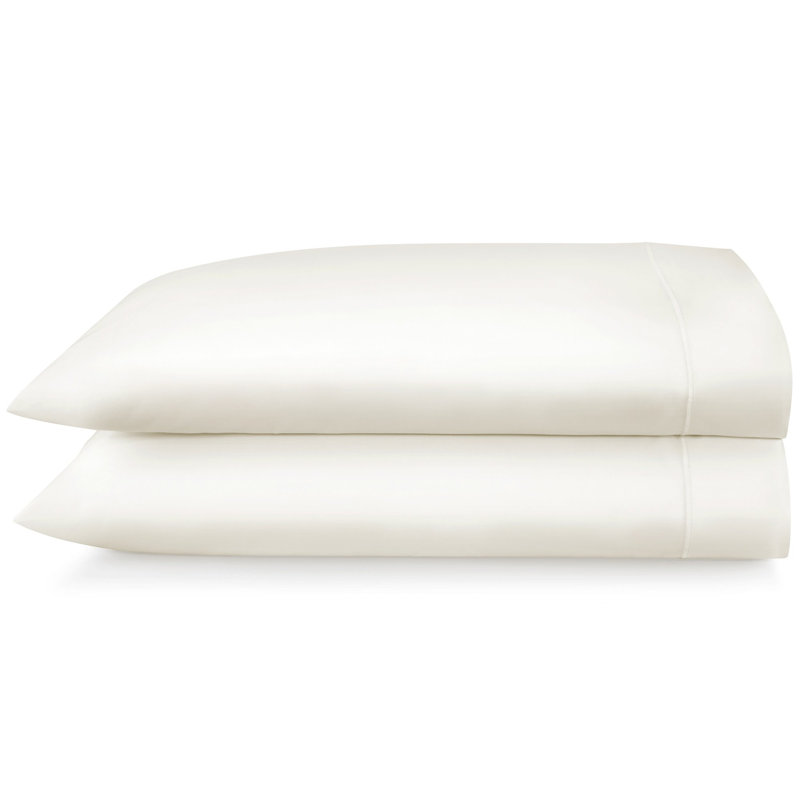 Soprano 420 Thread Count Egyptian-Quality Cotton Sateen Pillowcase, Standard Pillowcase, Ivory