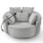 56'' Round Corduroy Sofa With Swivel-469966240