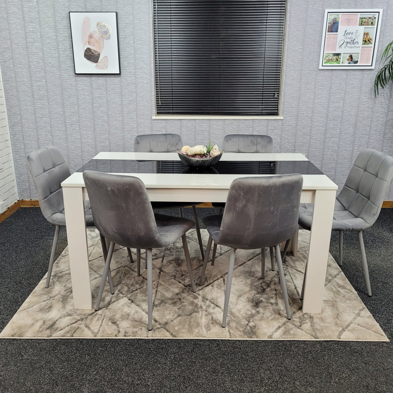 Dea 6 - Person Dining Set, Grey