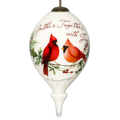 4.75'' Solid Colour Glass Finial Ornament