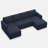 Rafael 4-Seater Modular Sofa Couch Upholstered Storage Sectional Sofa-340759063