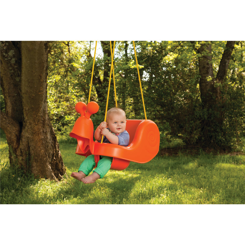 Balançoire en plastique pour bébé et tout-petit, Orange