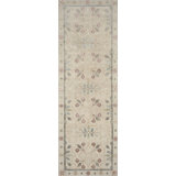 Erika Oriental Area Rug in Green/Teal/Cream