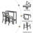 Farmhouse 48"Rectangular Wood Bar Height Dining Set Kitchen Breakfast Nook With 2 Chairs-177698585-177698586