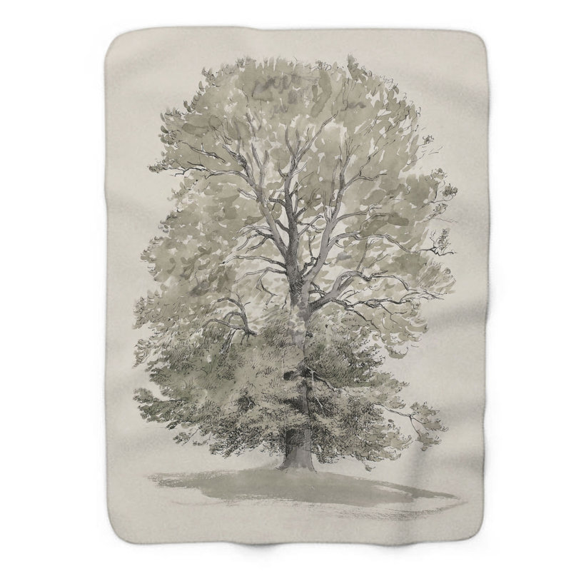 Scène rustique intemporelle - jeté Sherpa 1 pièce Premium Bl, L 60 po x L 80 po