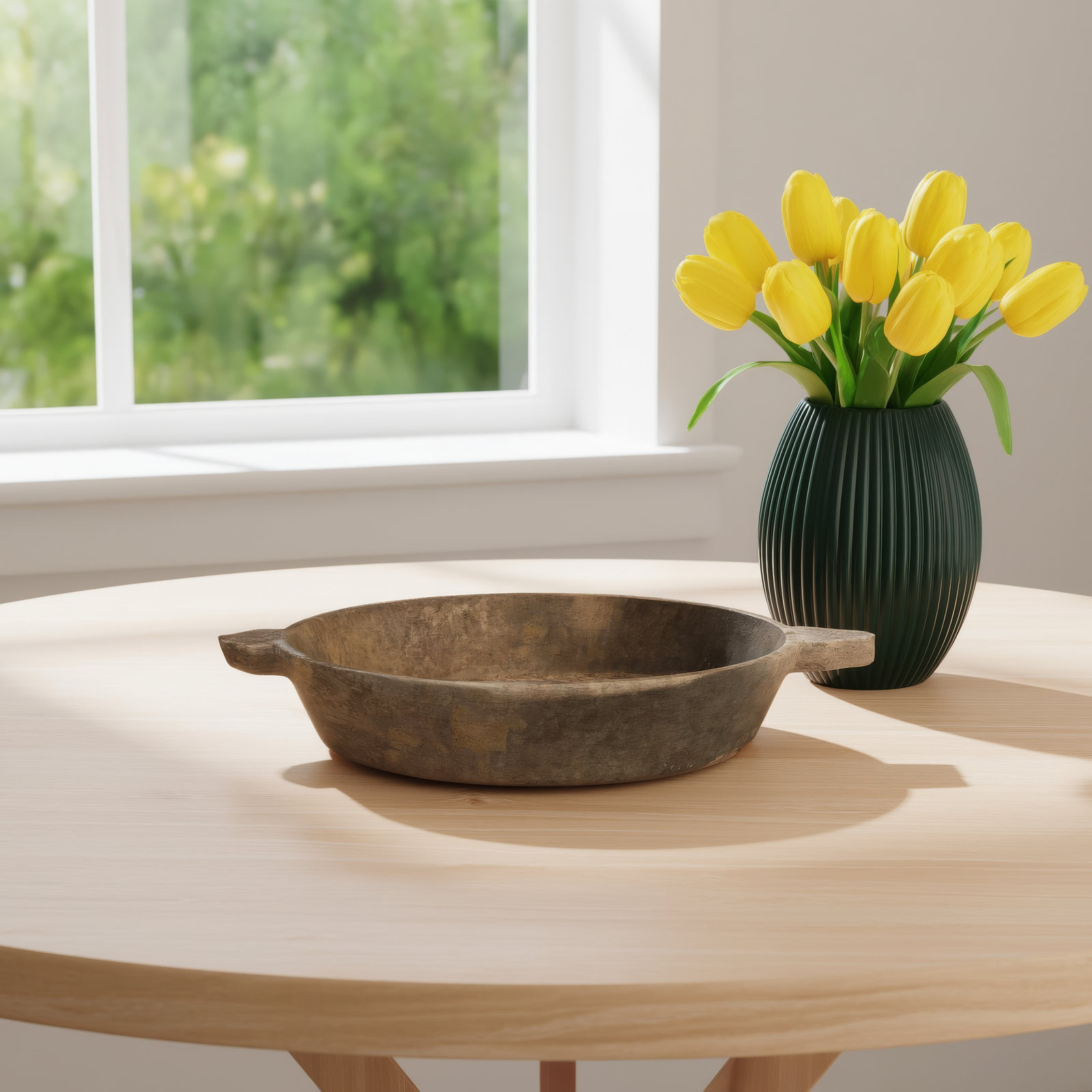Fuji Wood Decorative Bowl