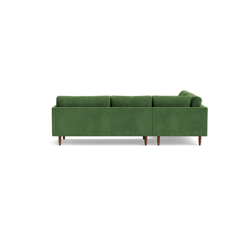 Skinny Fat Sectional, Performance Velvet - Ivy, Left Hand Facing