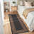 Modern Easy Jute Rug Machine Washable Geometric Bordered Indoor Outdoor Carpet with Non-Slip Backing, Non-Shedding Floor Cover for Backyard, Bedroom, Patio