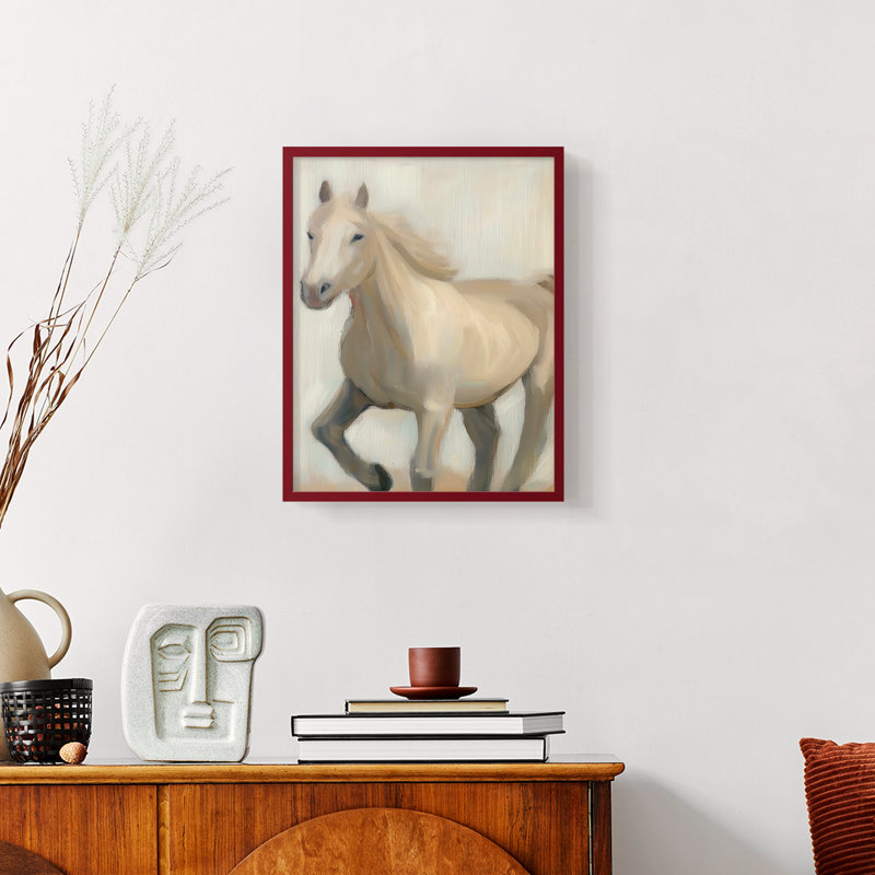 ANIMAUX série CCCCXXIX - reproduction encadrée de qualité supérieure - prête à être accrochée - aucun clou requis, Rouge