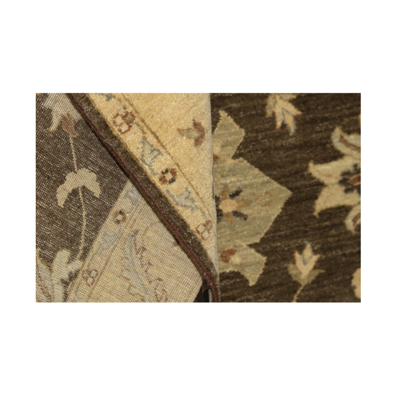 Tapis brun de haute qualité noué à la main