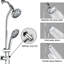 Spa à 7 réglages à double pomme de douche - Barre coulissante en acier inoxydable, tête d'abdos, fixation murale, corrosion, barre à débit de 1,8 gallon par minute, pluie 7 fonctions, débit, boyau de 59 po