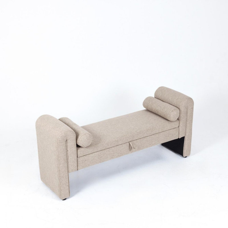 Banc rembourré avec rangement, Gruau