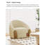 Fauteuil d'appoint rond en molleton crème pour un usage domestique