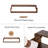 Sephine Modern Boxy 2-Tier Floating Wooden Wall Shelves, Decorative Storage Shelf for Kitchen, Bedroom, Living Room, Office