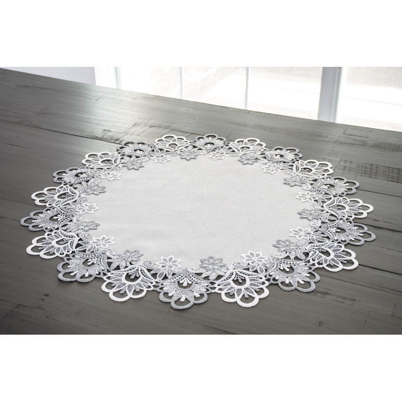 Stalnaker Silver Lace Doily/ Table Topper (23" Round)