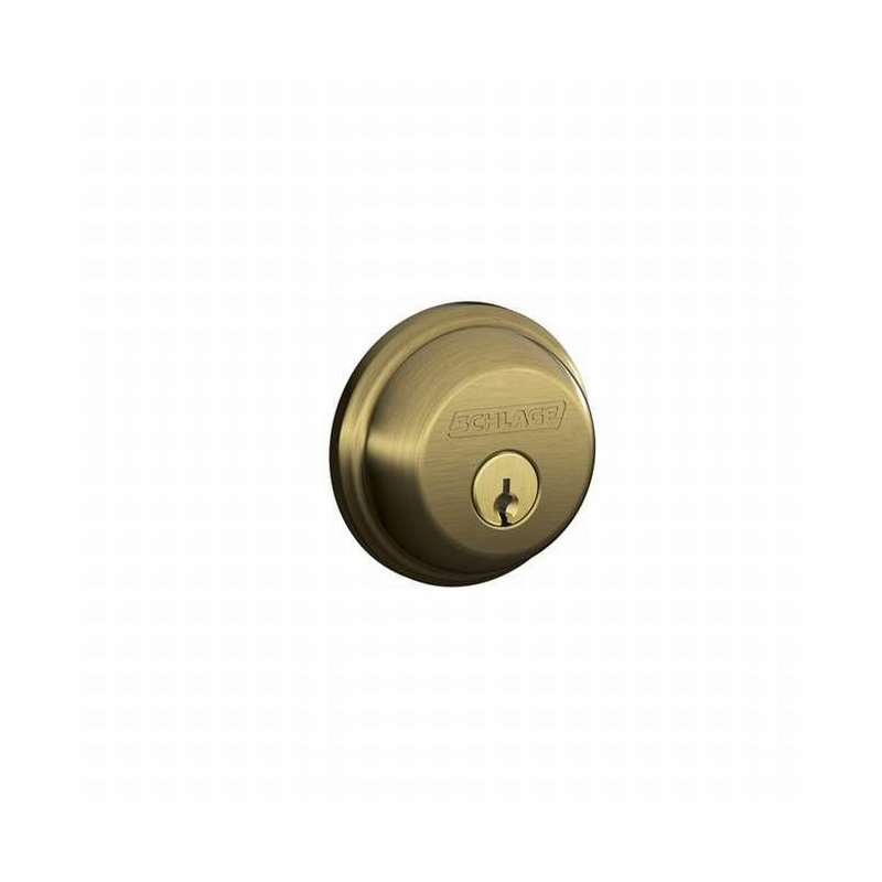 Single Cylinder Deadbolt, Antique Brass By Bright Brass