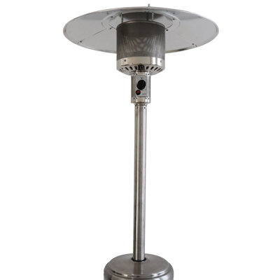 46000 Propane Patio Heater - Stainless Steel, Steel Gray, Versatile Heat Source Supply Reliably