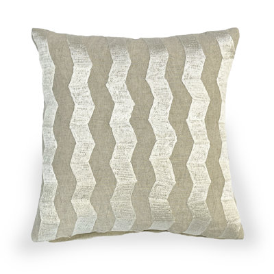  Coussin en lin à chevrons