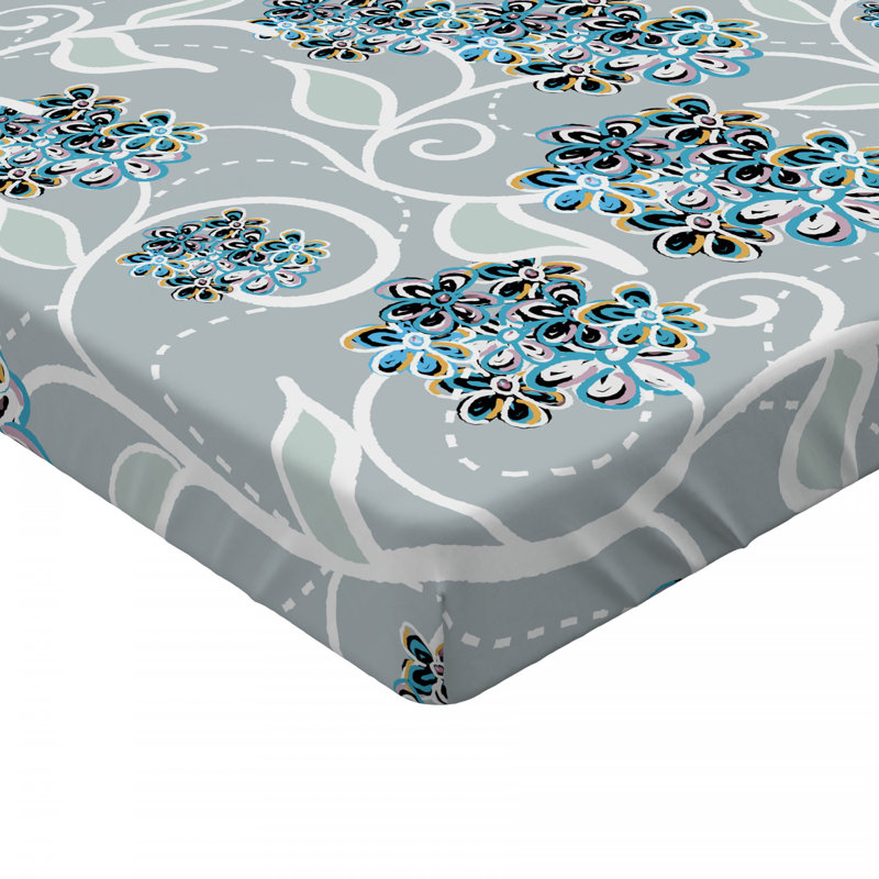 Microfiber Floral Fitted Sheet, Full Fitted Sheet