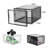 Upgrade Shoe Box Storage Containers,Thicken Sturdy Clear Stackable Plastic Shoe Organizer Box With Magnetic Door, Drop Front Shoe Box Sneakers X-Large,(Clear Black/12 Pack)