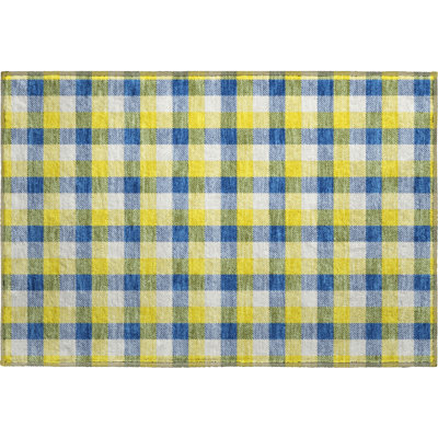 Premium Machine Washable Crumley AMF1053 Plaid Rug