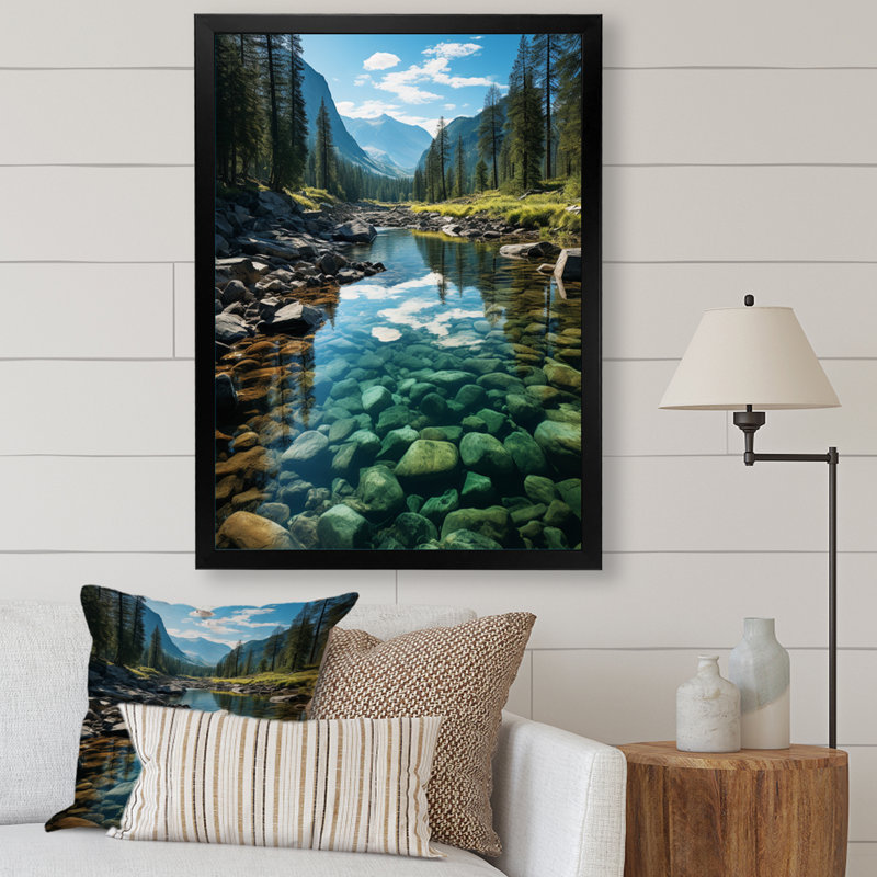 «USA Yosemite National Park California», reproduction d'art sur toile, H 40 po x l 30 po x P 1,5 po, Cadre simple noir
