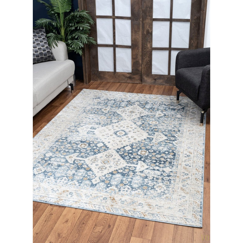 Noble 5 Ft. 3 In. X 7 Ft. 3 In. Area Rug Medallion Pattern Area Rug – Timeless Design, Soft, Stain Resistant For Living Room, Bedroom, Entryway And High-Traffic Areas