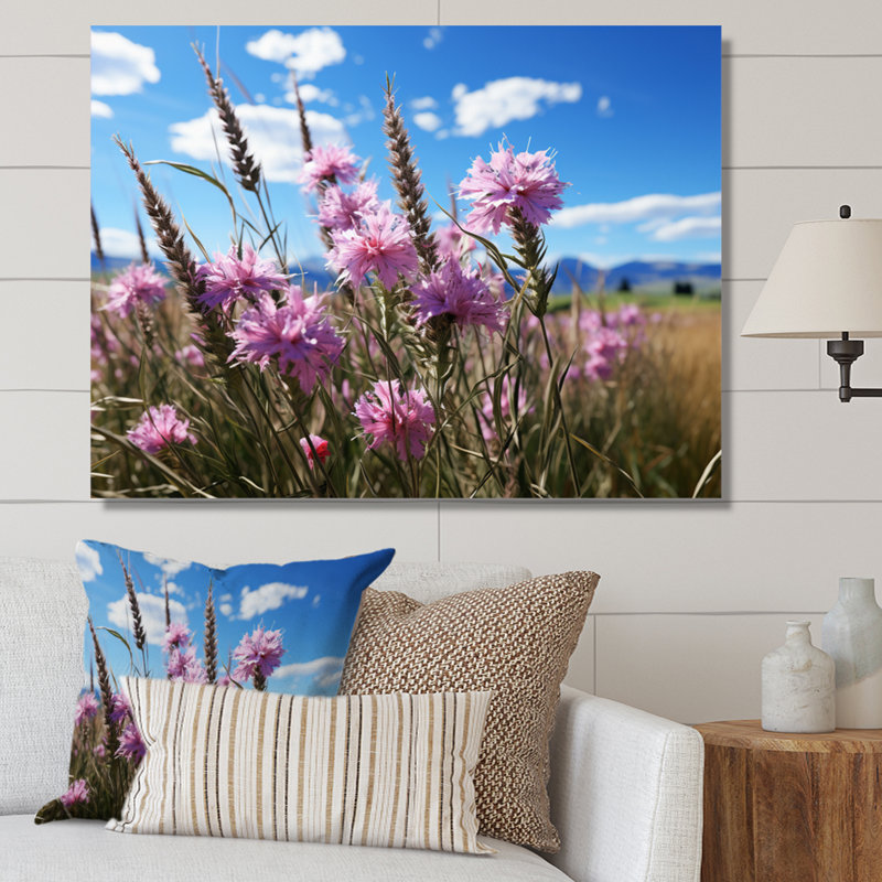 " Cornflowers Field IV ", 12" H x 20" W x 1" D, Wrapped Canvas