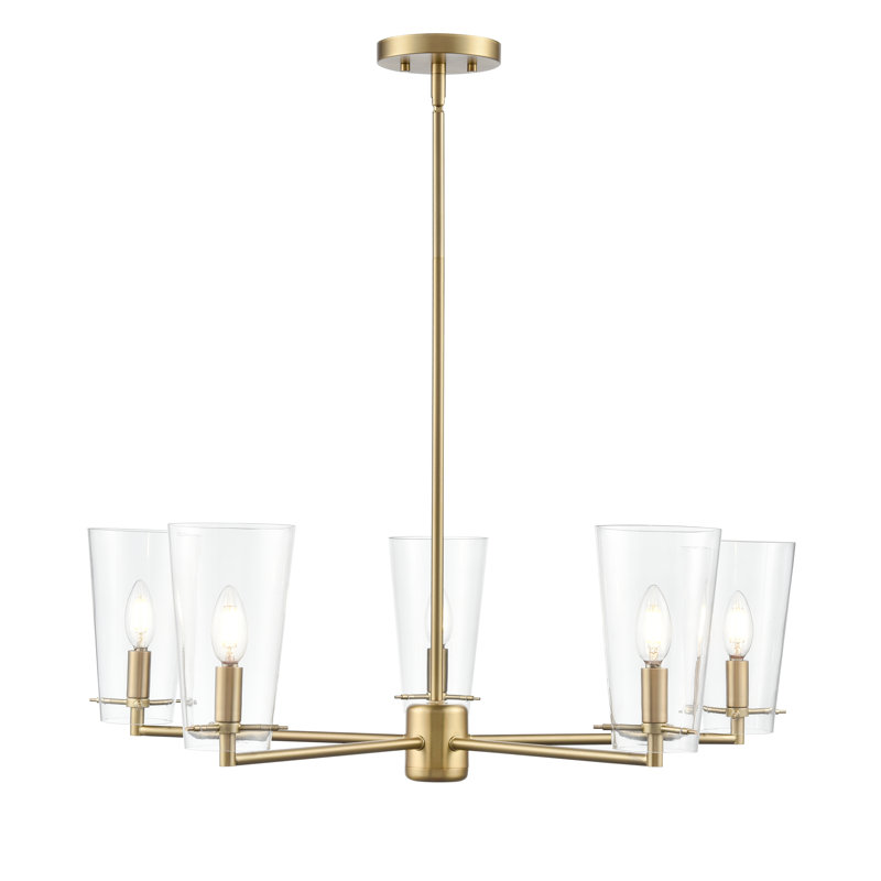Lustre à 8 lumières de 38,75 po de large Maccan - laiton rétro, 5, H 10 po x l 31 po x P 31 po