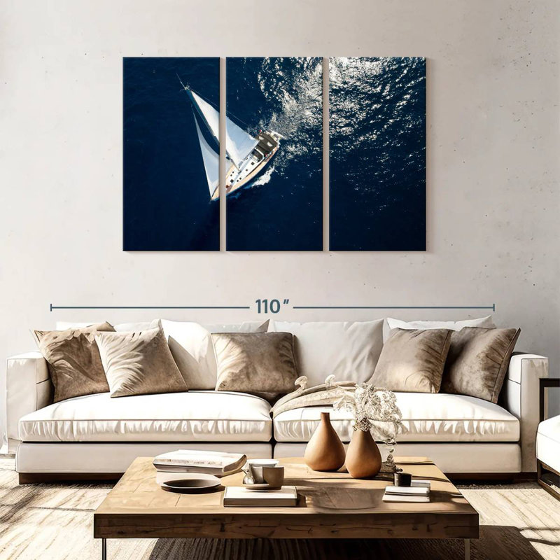Mehar Yachting On Open Sea, 48" H x 74" W