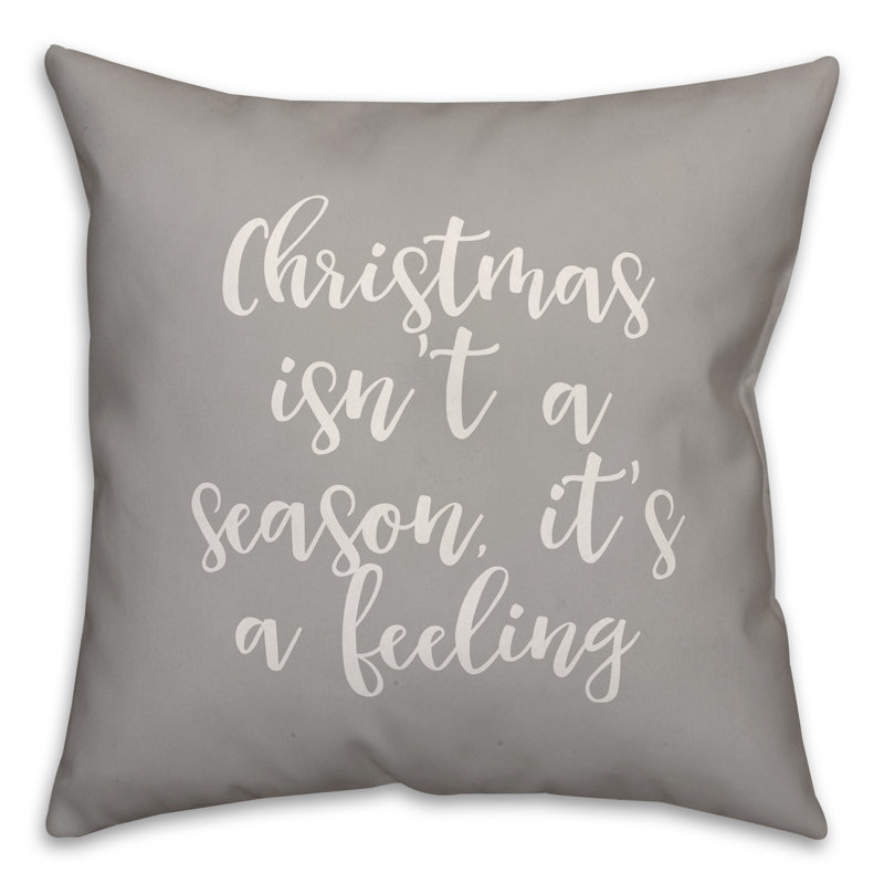  Noël n'est pas une saison, c'est un coussin décoratif, Gris, Housse de coussin