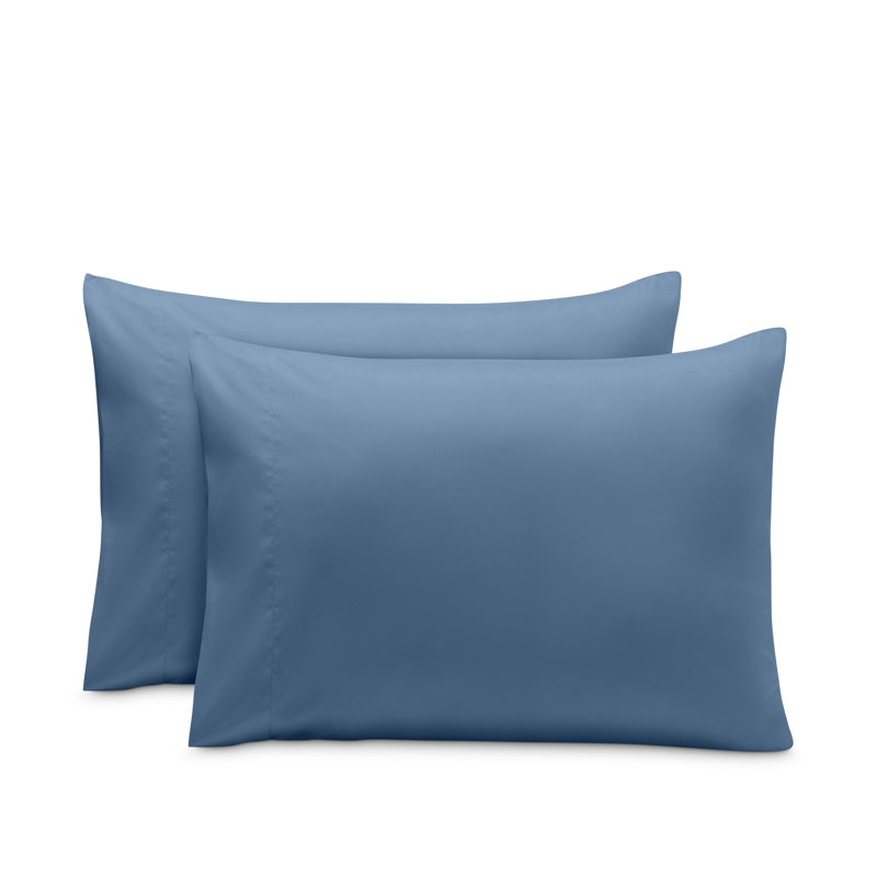 Microfiber Pillowcase Set Envelope Closure, California King Pillow Case, Coronet Blue