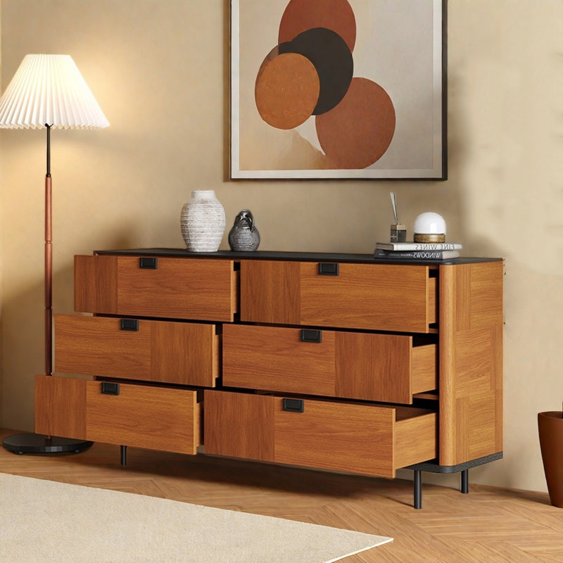 Buffet rétro en placage de bois moderne