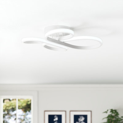 Plafonnier encastré linéaire blanc à intensité variable à 1 lumière 20,47 po Thissell Thissell