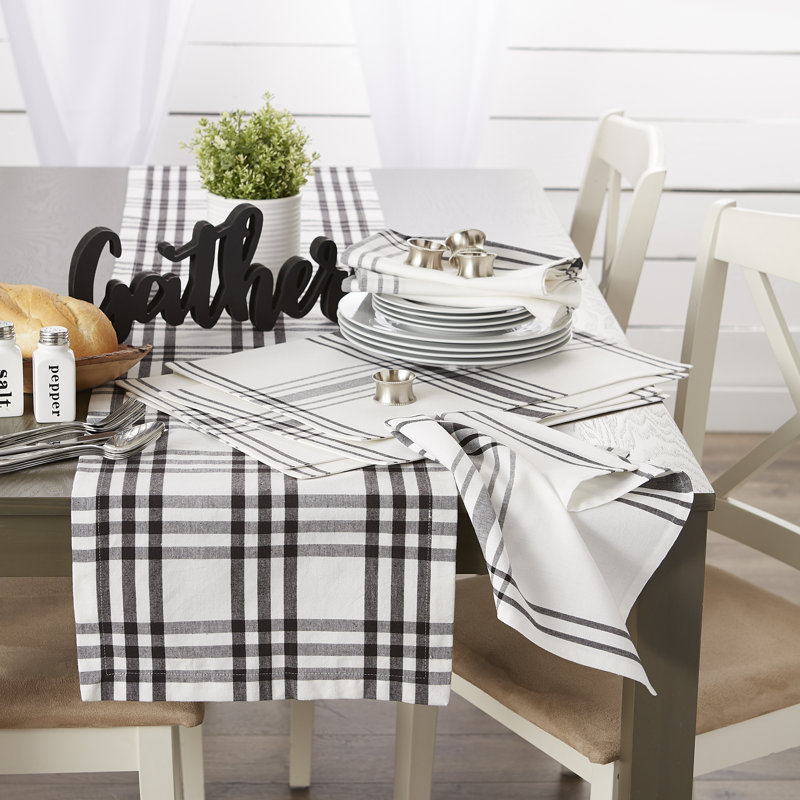 Celerie Plaid Topper Table Cloth, 40" L x 40" W