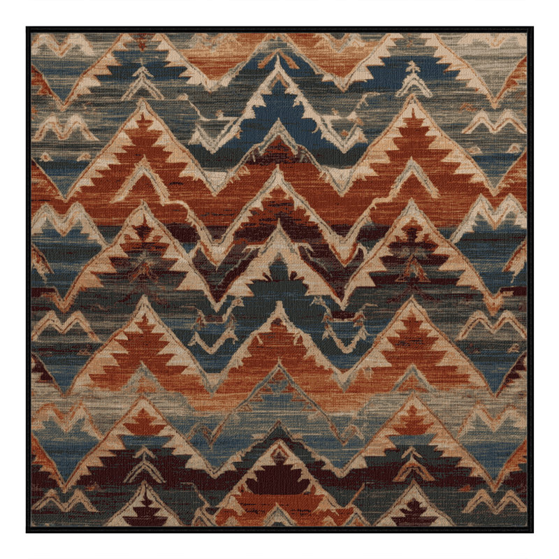 Tapis brun lavable à la machine, Carré 6 pi