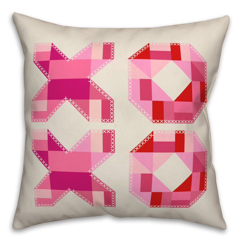 No Pattern And Not Solid Color Reversible Throw Pillow