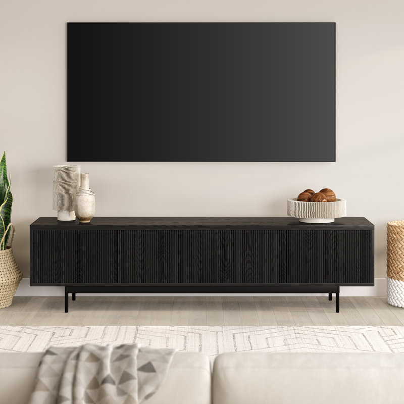 Bahiyyah TV Stand for TVs up to 88", Espresso Wood