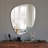Elegant Abstract Wall Mirror, 33.5 x 26.4 x 0.9 inches | 100% MDF, White Finish | Assembled and Ready to Hang | Perfect for Living Room, Bedroom, or Entryway Decor | Stylish and Functional Home Accessory-1791774797