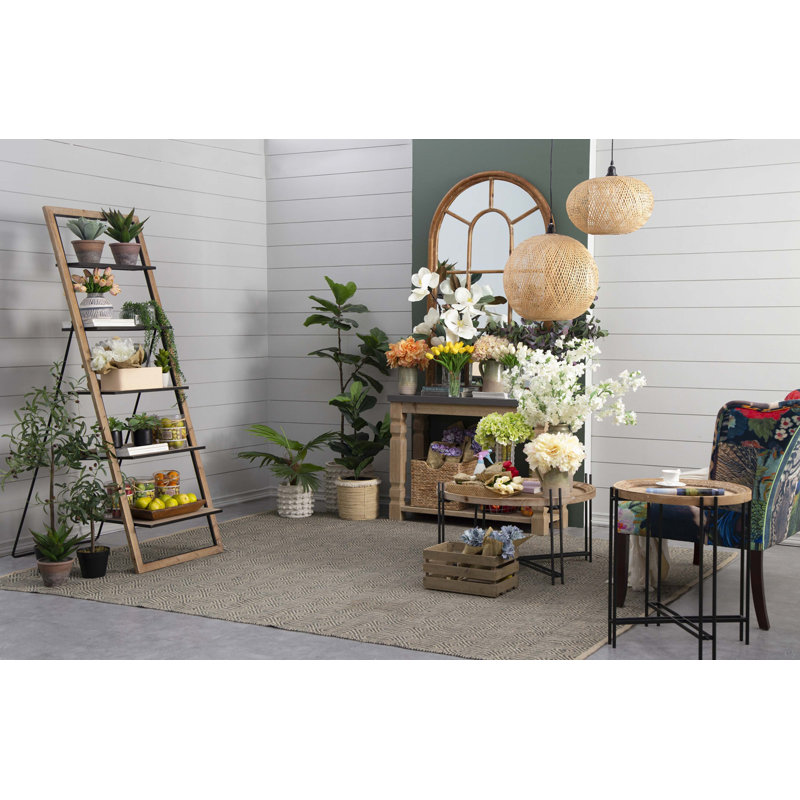 Étagère en bois rustique 24,8 x 26,4 x 72,4 po