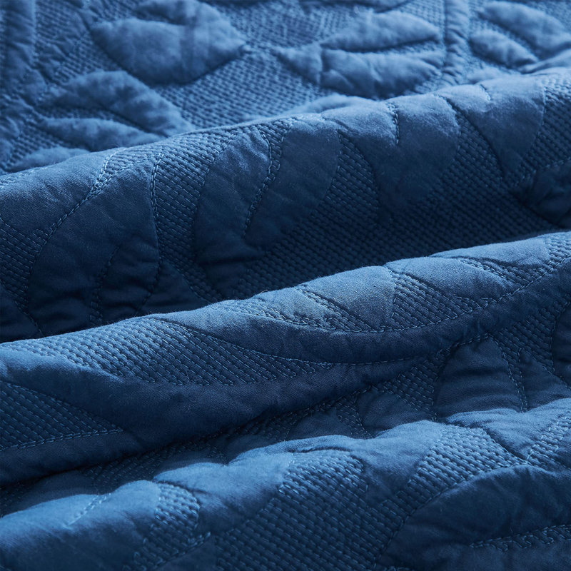 Cotton Quilt, Queen Quilt + 2 Standard Shams, Cosmic Navy