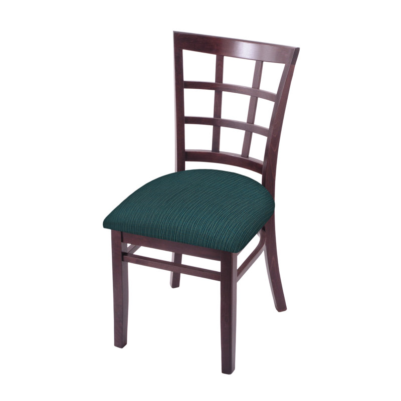 Hampton 18'' H Upholstered Beech Side Chair, Graph Tidal, Dark Cherry
