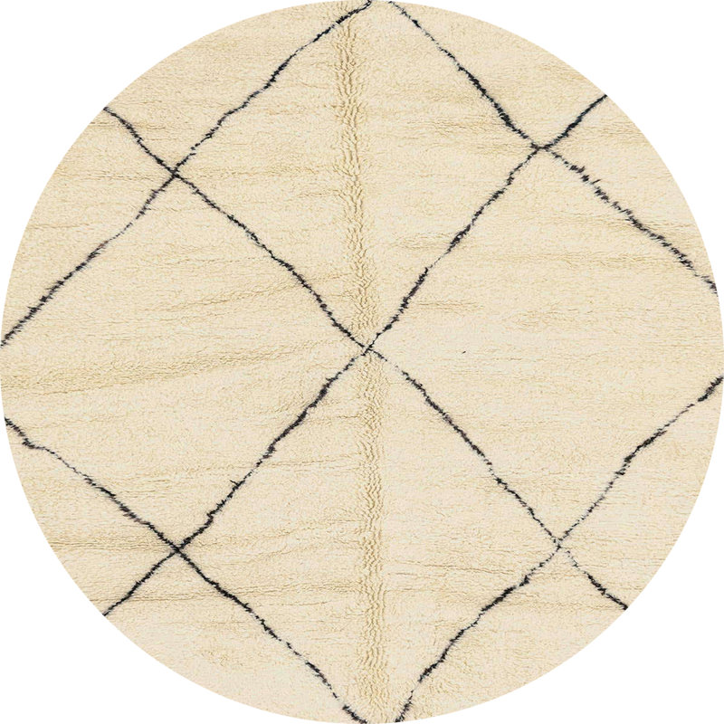 Tapis abstrait moderne 2916, Rond 6 pi