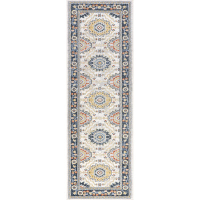 Bonia Traditional Medallion Machine Washable Area Rug