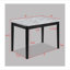 Ensemble de salle à manger contemporain 6 pièces Plateau de table rectangulaire Finition noire Chaises rembourrées Manche en bois massif Mobilier de cuisine en bois massif-1573713996