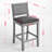 Set of 4 Solid Wood Rattan-Back Bar Stool, Matte Linen Cushion with High-Resilience Foam & S-Springs-180749666