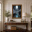Art mural sur toile avec fente turquoise-22333446