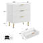 Commode de rangement cannelée 3 tiroirs-1287227554