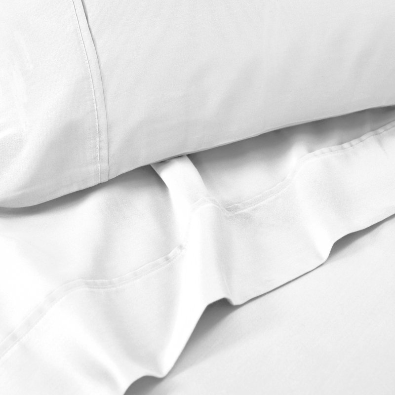 Superior 1500 Thread Count Cotton Blend Deep Pocket Sheet Set, White, Twin Extra Long Sheet Set