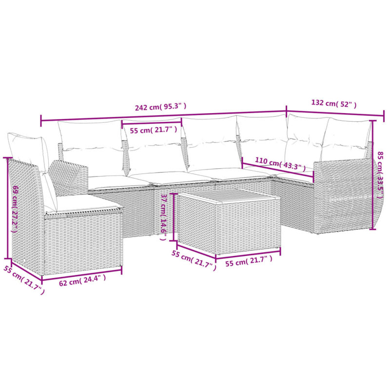 Vidaxl Garden Sofa Set